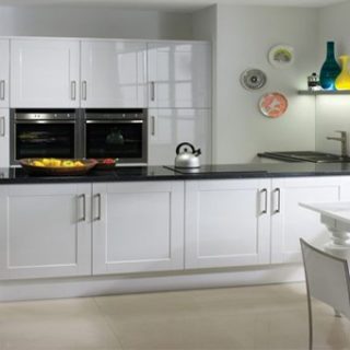 How to clean high gloss white kitchen cabinet