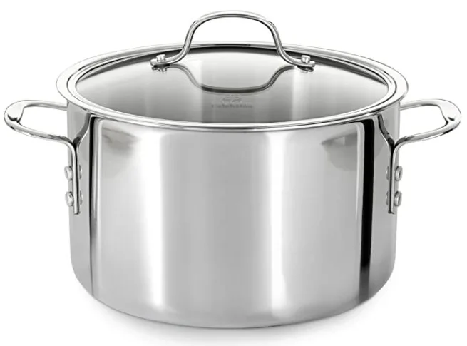 Calphalon (1767727) Tri-Ply Stainless Steel 8-Quart Stock Pot with Cover