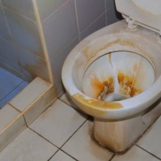 how to clean a badly stained toilet bowl