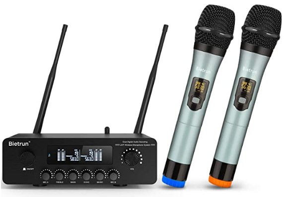 Bietrun Wireless Microphone for TV Karaoke System