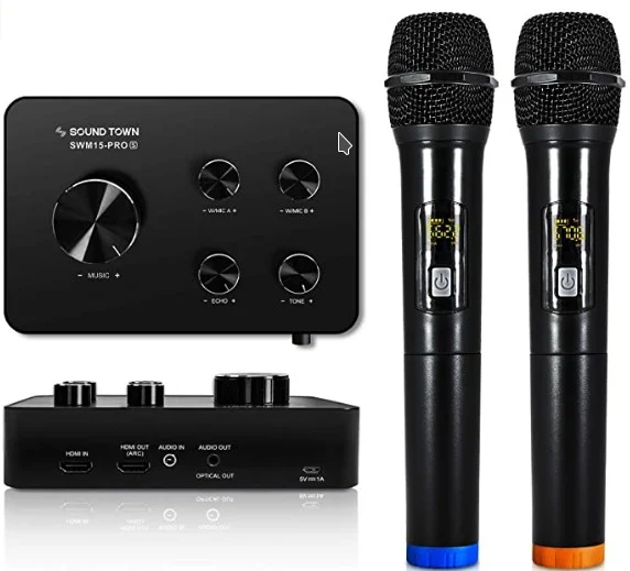 Sound Town Wireless Microphone Karaoke Mixer System (SWM15-PROS)
